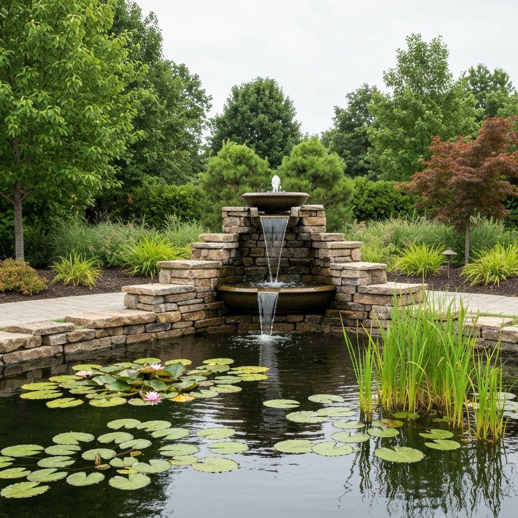 Tranquil water feature and zen garden design in Palo Alto